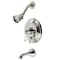 Kingston Brass KB36360PL Tub and Shower Faucet, Polished Nickel KB36360PL - alternate 1